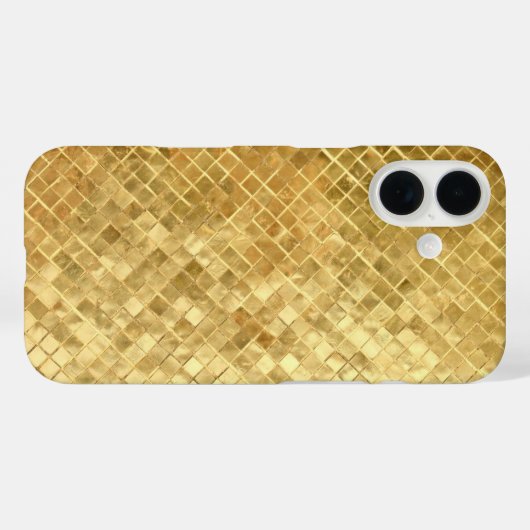 Golden Textured Tile Case-Mate iPhone Hülle (Rückseite (Horizontal))
