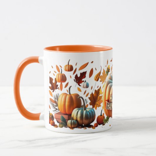 Golden Thanksgiving Pumpkin Tasse (Links)