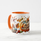 Golden Thanksgiving Pumpkin Tasse (Vorderseite Links)
