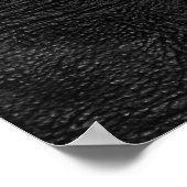 Golden Thelemic Unicursal Hexagram Black Leather Poster (Ecke)