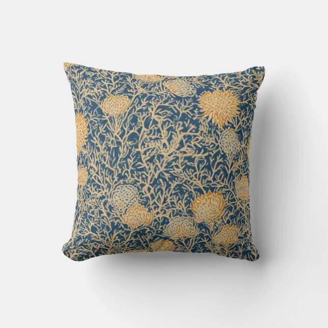 Golden Thistle Tangle - Throw Pillows Kissen (Vorderseite)