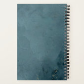 Golden Thistle Teal Blue Texture Elegance Notizblock (Rückseite)