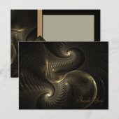 Golden Thread Spirale Fraktal Art Postkarte (Vorne/Hinten)