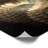 Golden Threads Flame Fraktal Poster (Ecke)