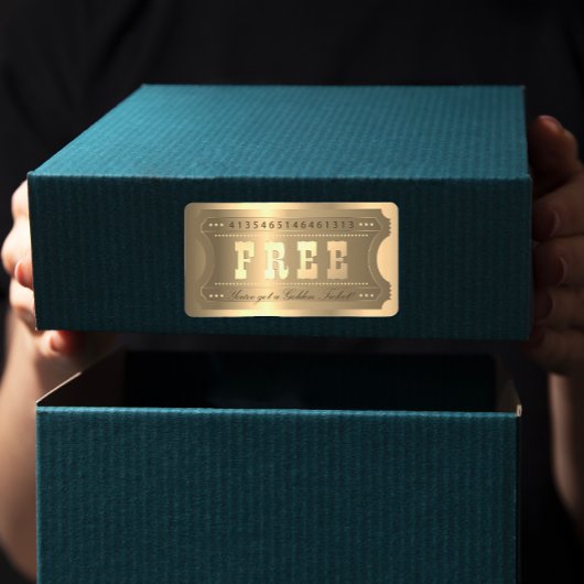 Golden Ticket Admin One Stars Number Entry Foxier Adressaufkleber