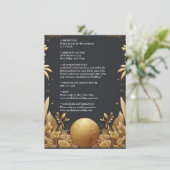 Golden Ticket Pass Boarding Pass Hochzeit Begleitkarte (Stehend Vorderseite)