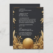 Golden Ticket Pass Boarding Pass Hochzeit Begleitkarte (Vorne/Hinten)