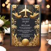 Golden Ticket Pass Boarding Pass Hochzeit Einladung
