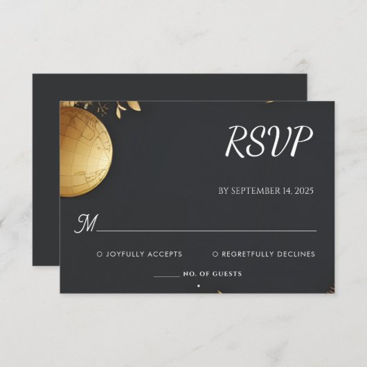 Golden Ticket Pass Boarding Pass Hochzeit RSVP Karte (Vorne/Hinten)