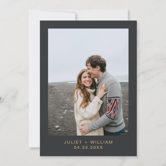 Golden Ticket Pass Boarding Pass Hochzeit Save The Date (Rückseite)