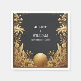 Golden Ticket Pass Boarding Pass Hochzeit Serviette