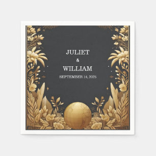 Golden Ticket Pass Boarding Pass Hochzeit Serviette