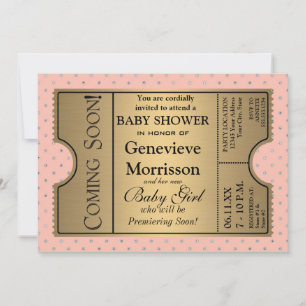Golden Ticket Style Neues Baby Dusche Party laden Einladung