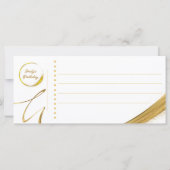 Golden Ticket White and Gold Einladungskarte (Rückseite)