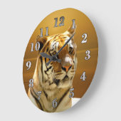 Golden Tiger Große Wanduhr (Winkel)