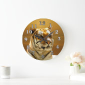 Golden Tiger Große Wanduhr (Zuhause)