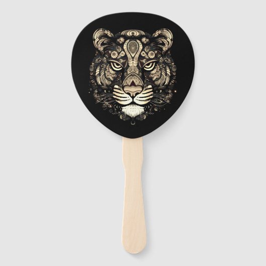 Golden Tiger Head Fächer (Rückseite)