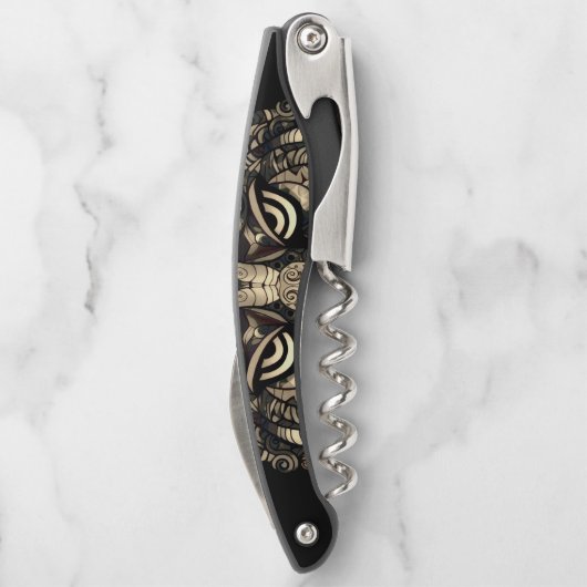 Golden Tiger Head Kellnermesser (Rückseite)