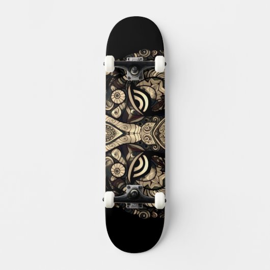Golden Tiger Head Skateboard (Vorderseite)