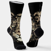 Golden Tiger Head Socken (Gewinkelt)