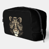 Golden Tiger Head Waschbeutel (Rechte Ecke)