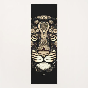 Golden Tiger Head Yogamatte
