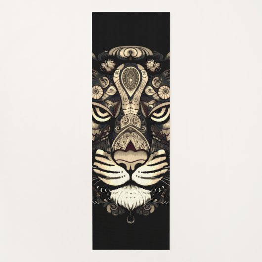 Golden Tiger Head Yogamatte (Vorderseite)