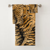 Golden Tiger Imitate Fell Cells Badhandtuch Set (Insitu)