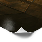 Golden Tiger in a Mirror Maze – GeoWild Art Poster (Ecke)