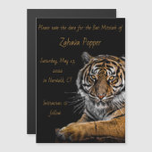 Golden Tiger Magnetic Save the Date Card Magnetkarte (Vorne/Hinten)