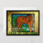 Golden Tiger Postkarte (Vorne/Hinten)