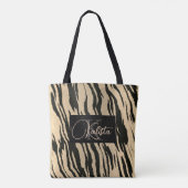 Golden Tiger Print Monogram Tasche (Rückseite)
