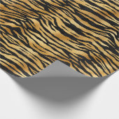 Golden Tiger Stripes | Bold Wild Animal Pattern Geschenkpapier (Ecke)
