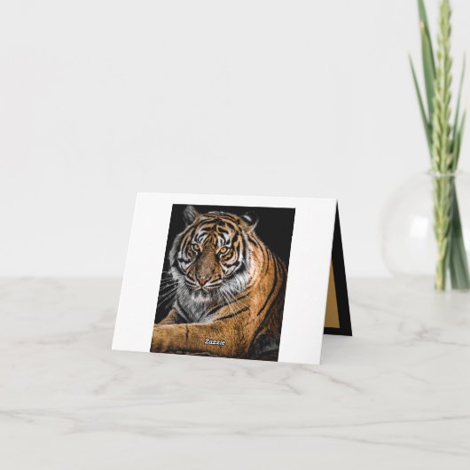 Golden Tiger Vielen Dank Note Card (Rückseite)