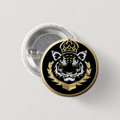 Golden Tiger Wappen Emblem Button (Vorne & Hinten)