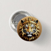 Golden Tiger Wappen Emblem Button (Vorne & Hinten)