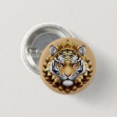 Golden Tiger Wappen Emblem Button (Vorne & Hinten)