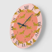 Golden Tigers Brauch Große Wanduhr (Winkel)