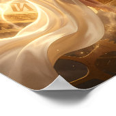 Golden Timekeeper des strahlenden Herzens Poster (Ecke)
