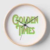 Golden Times Logo mit elegantem Design Uhr (Vorderseite)