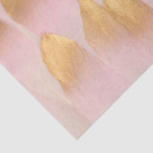 Golden Tipped Pink Feathers Seidenpapier (Ausschnitt)