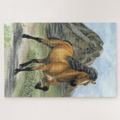 Golden Tolt Isländisches Pferd und Gebirge Puzzle (Horizontal)