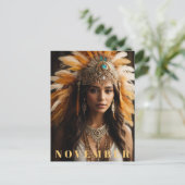 *~* Golden Topaz AP53 NOVEMBER Birthstone Citrine Postkarte (Stehend Vorderseite)