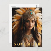 *~* Golden Topaz AP53 NOVEMBER Birthstone Citrine Postkarte (Vorne/Hinten)