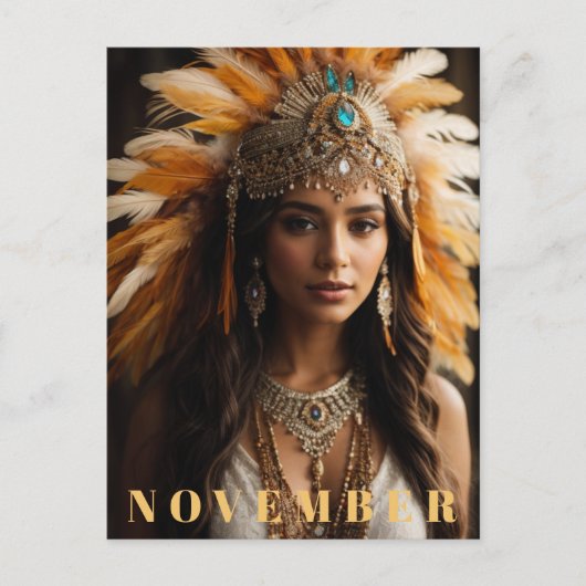 *~* Golden Topaz AP53 NOVEMBER Birthstone Citrine Postkarte (Vorderseite)