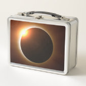 Golden Total Solar Eclipse Metall Brotdose (Vorderseite)