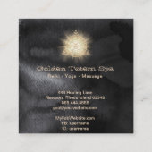 *~* Golden Totem Sacred Geometry Light Rays Quadratische Visitenkarte (Rückseite)