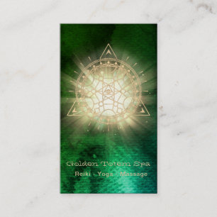 *~* Golden Totem Sacred Geometry Light Rays - Visitenkarte