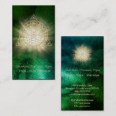 *~* Golden Totem Sacred Geometry Light Rays - Visitenkarte (Vorne/Hinten)