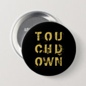 Golden Touchdown Football Typografie Button (Vorne & Hinten)